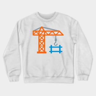 Skyscraper Crane Emoticon Crewneck Sweatshirt